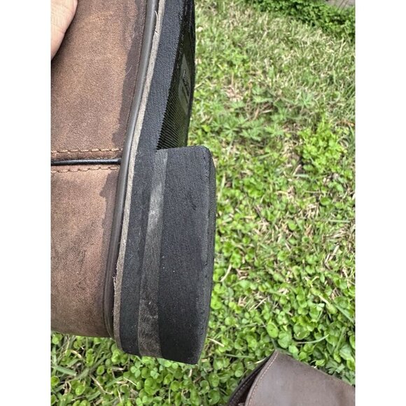 Men's Brazos Brown Leather Round Toe Safety Toe Work Boots Size 9 B9703 - Picture 13 of 16